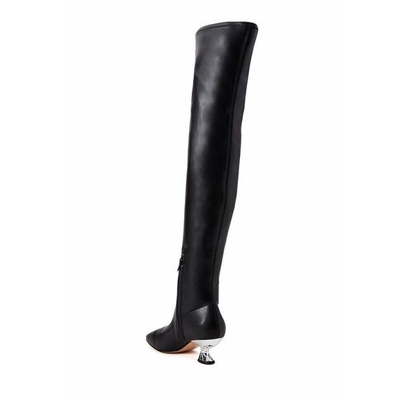 Katy Perry Womens The Laterr OTK Boot Black Tall Thigh-High Boots Shoes NWT - Picture 2 of 3
